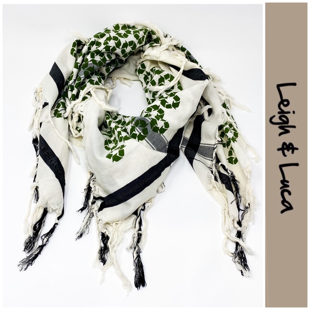 Leigh & Luca Recycle Graphic Print Scarf